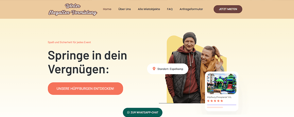 Winter Ehegatten Vermietung Startseiten Screenshot
